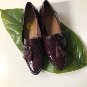 OXBLOOD PATENT LOAFERS